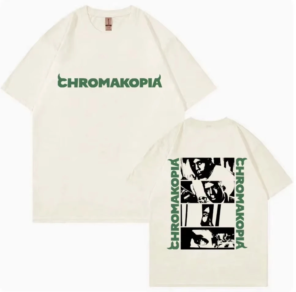 Tyler The Creator Tour 2025 T-Shirt Chromakopia Album Herrenbekleidung Harajuku Vintage Unisex Hochwertige Baumwoll-T-Shirts Grafik