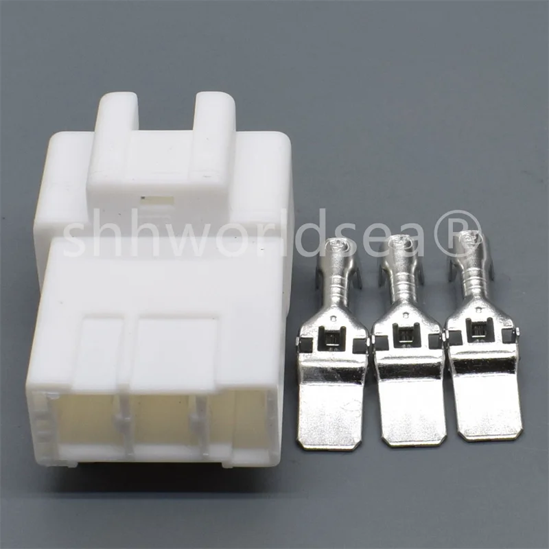 Shhworldsea 1Sets 3 Pin Auto 7.8 MM Series High Power Automobile Wire Harness Male Female Connector 7282-3030 7283-3030