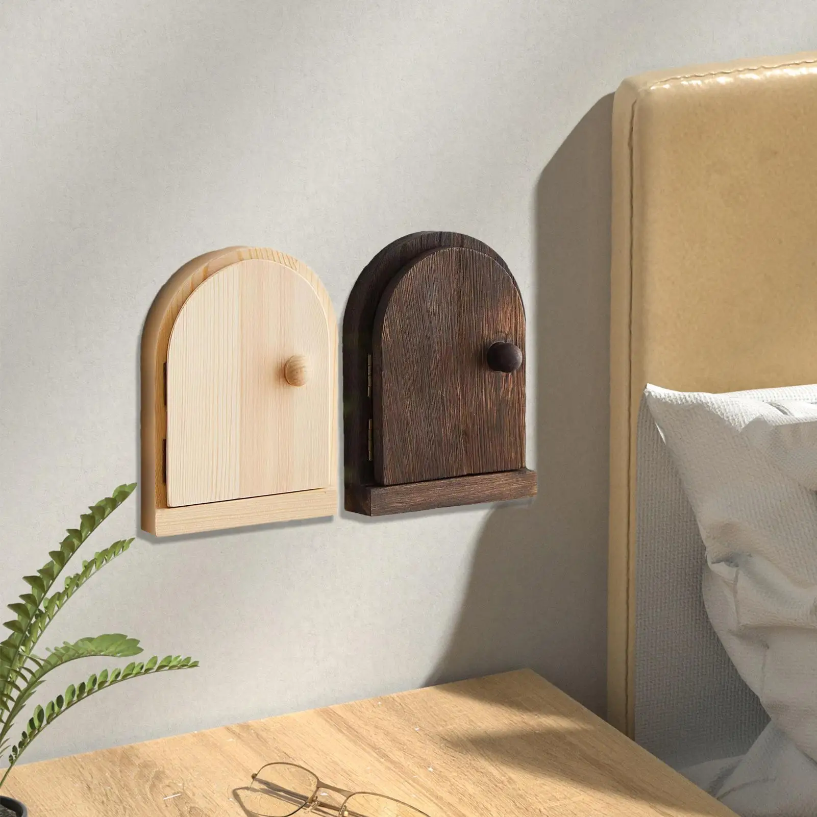 1pcs Wall Mounted Socket Decor Wooden Switch Protective Cover Wall Sticker Frame Shockproof Protective Cover Home Decoration