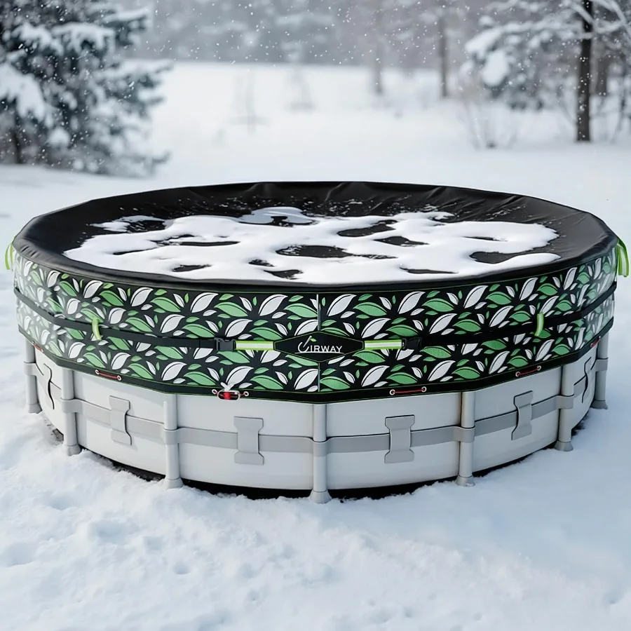 

Модернизированное зимнее покрытие для бассейна, 30 футов [185GSM] Сверхмощное покрытие для бассейна для надземных круглых бассейнов, устойчивый к ультрафиолетовому излучению и холоду