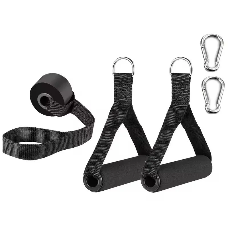 Pegas de Espuma Extra Largas para Academia, Treino, Crossfit, Levantamento de Peso, Puxada, Acessórios de Tubo de Cabo de Corda com D-ring para Serviço Pesado