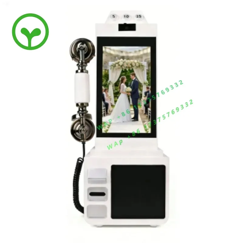 Video guestbook, wall-mounted 8-inch touchscreen, touch-interactive, support