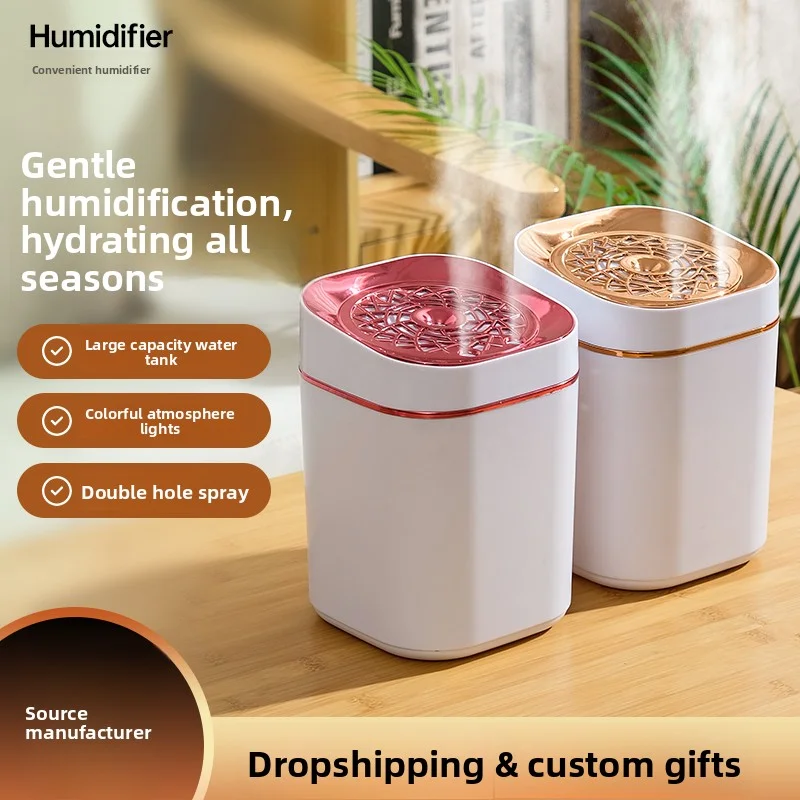 

Увлажнитель воздуха 3,6 л с большой емкостью, ночник, 2 распылителя, диффузор для эфирных масел, для офиса и дома