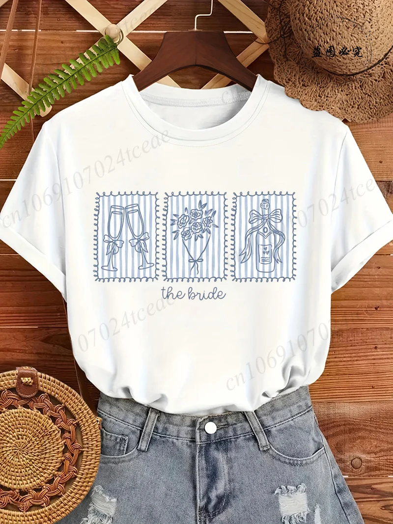 Bridal Party T-Shirts, Bridesmaid Proposal Gift, Personalized Maid of Honor Tee Shirts Women, Bachelorette Getting Ready Outfit
