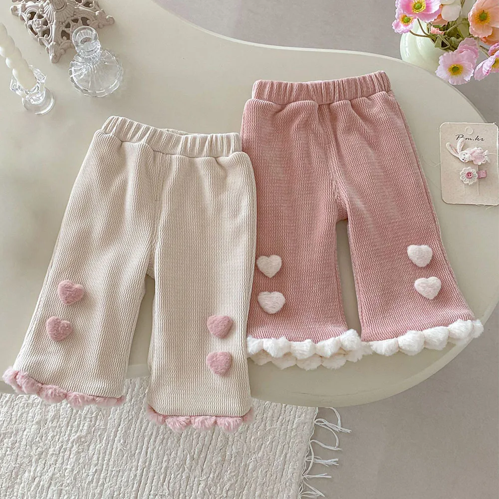 الفتيات الشتاء السراويل الصوف رشاقته الدافئة بلون الاطفال السراويل للفتيات أزياء ملابس الطفل و طفل صغير #1