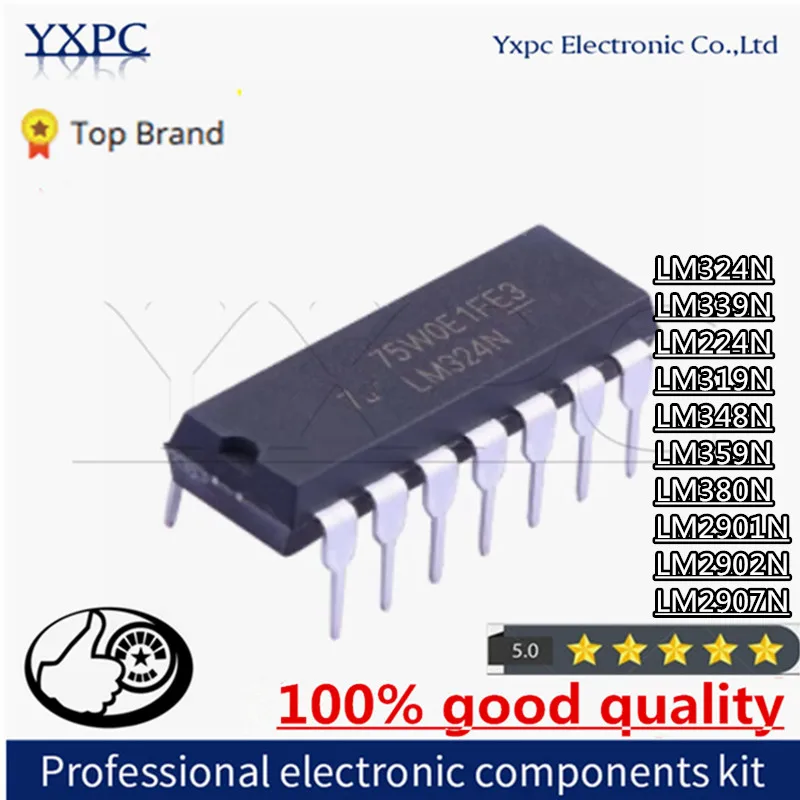 10pcs LM324N LM339N LM339 LM224N LM319N LM348N LM359N LM380N LM2901N LM2902N LM2907N DIP Chips