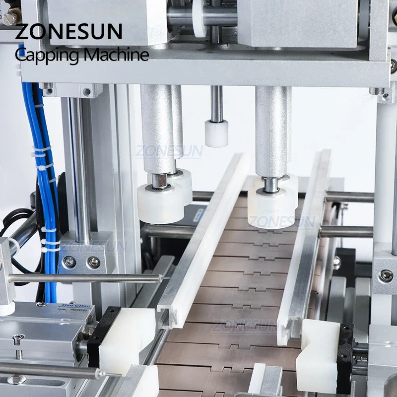 ZONESUN Benchtop Automatic Sprayer Beverage Dropper Plastic Bottle Capping Machine For Production