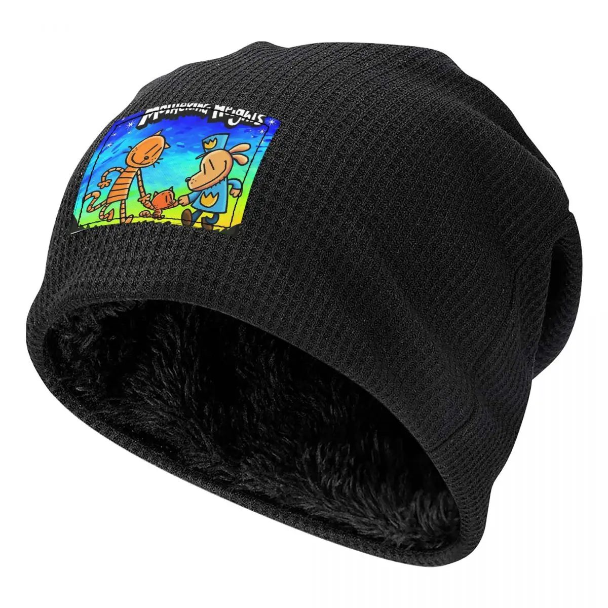 Dog Man Dogman Movie 2025 Comic Men Women Adult Beanies Caps Fleece-Lined Bonnet Hat Warm Fashion Autumn Winter Skullies Hats