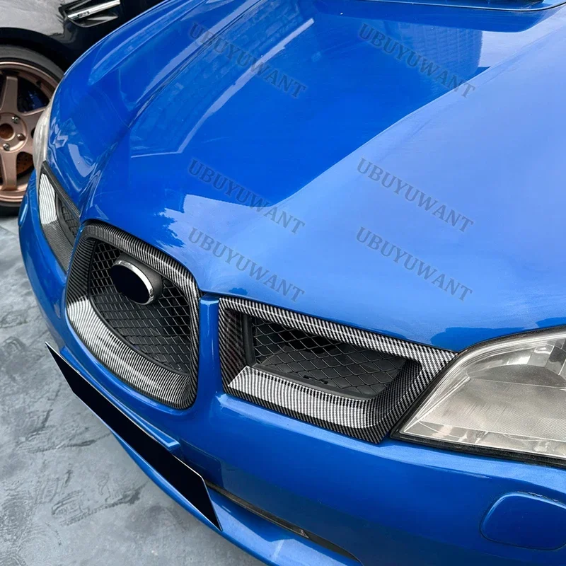 For Subaru Impreza WRX STI 9 th 2006-07 Middle Grille Car Front Spoiler Stable Car Front Bumper Lip Anti Scratch Decorative Kit