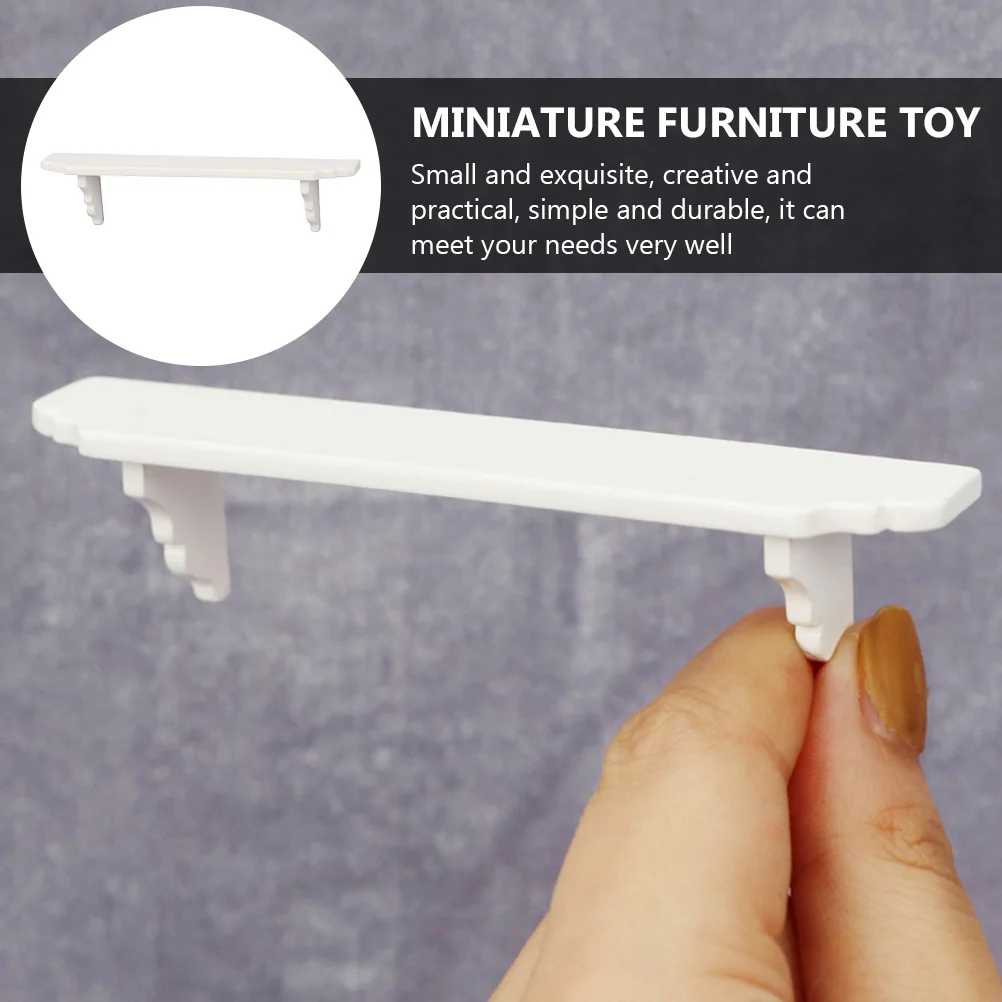

Mini White Storage Rack Bathroom Furniture Dollhouse Accessories Miniatures Living Cute Desk Shelf