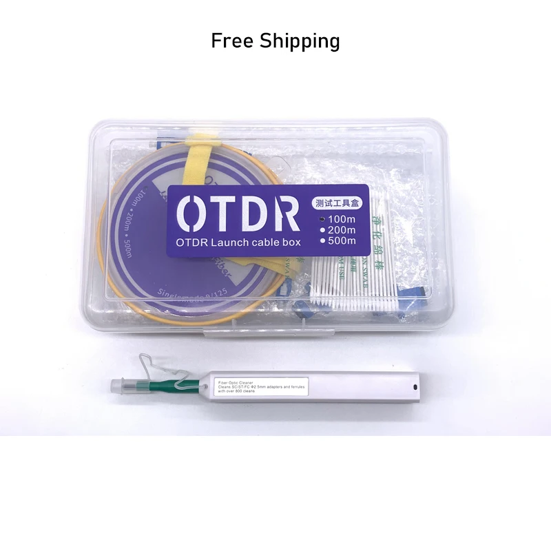 Fiber Optic OTDR Launch Cable 100/500M Single Mode SC/FC/LC Optical OTDR Test Extension Cord OTDR Dead Zone Eliminator Free Ship