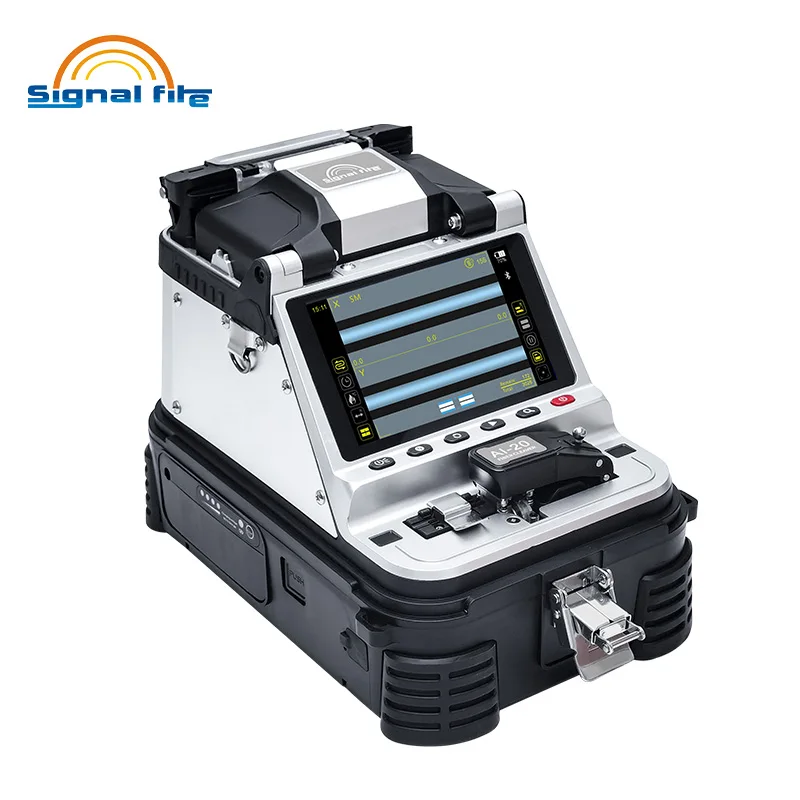 Hotfusion Splicer Ai20A آلة ربط الألياف البصرية FTTH آلة لحام الألياف الضوئية إشارة النار