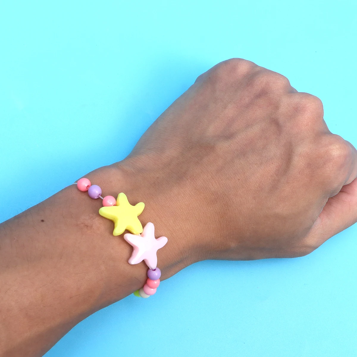 10 set di braccialetti per collana per bambini set di perline vibranti per ragazze gioielli in acrilico accessori leggeri alla moda per