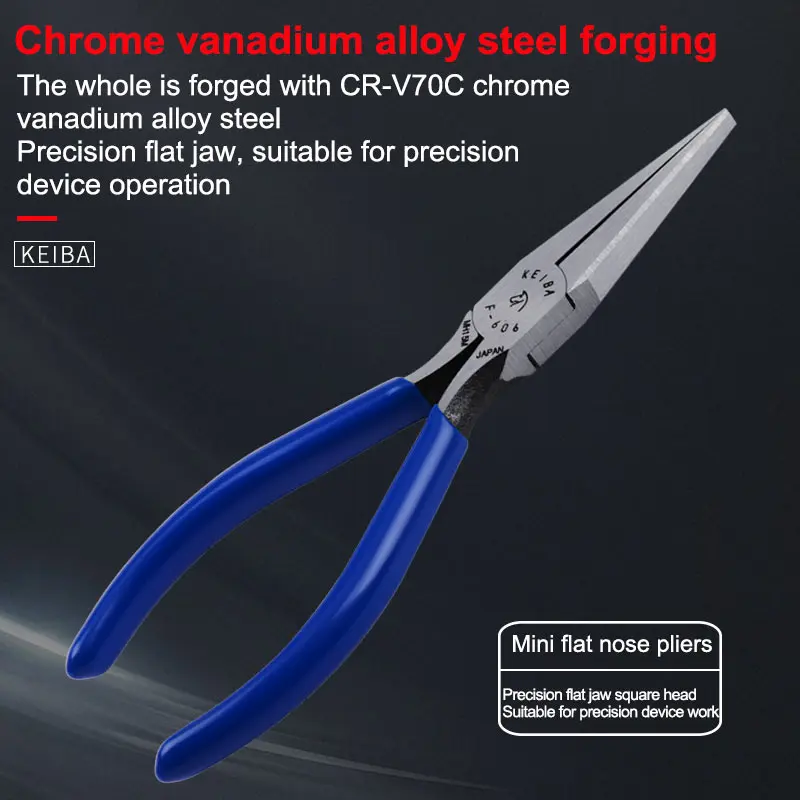 Flat Needle Nose Pliers  Jewelry Making Bead Wire Bending Forming Nippers Tools Equipment Toothless Long Nose Pliers Pinchers