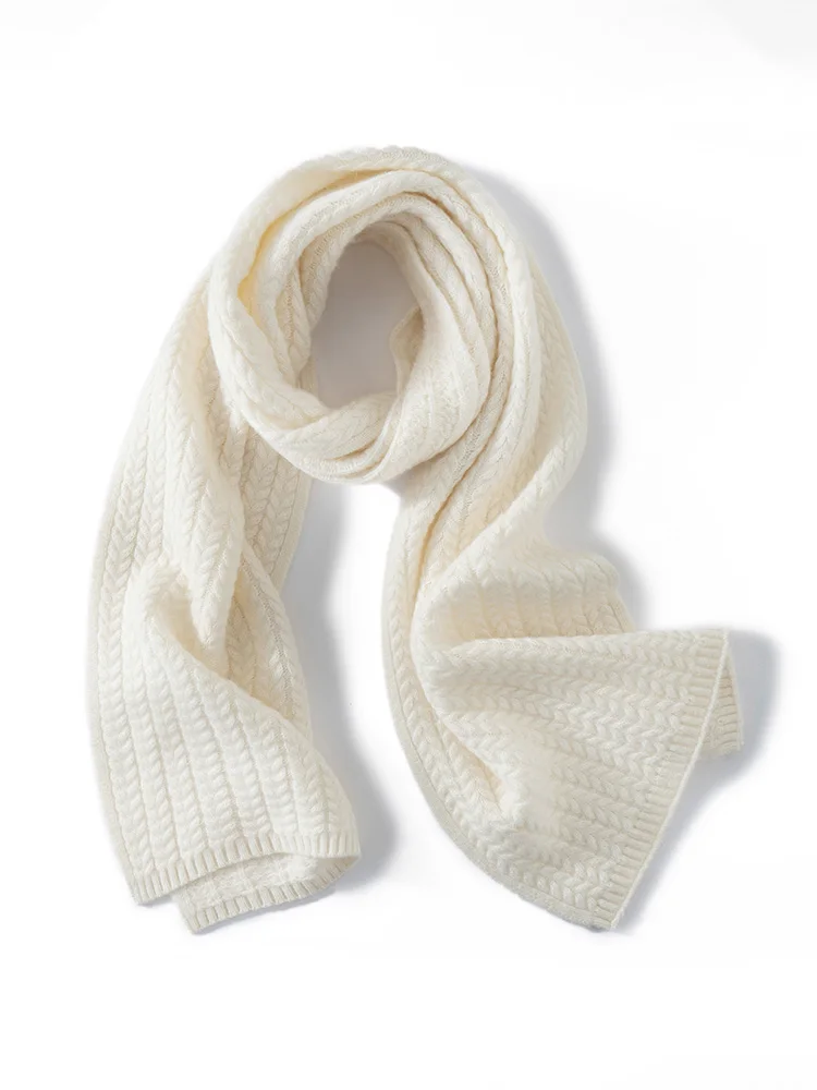 

Women's Simple Versatile Mystical Aura Exquisite 100% Cashmere Wheat Ear Pattern Scarf Soft Warm Comfortable Solid Daily
