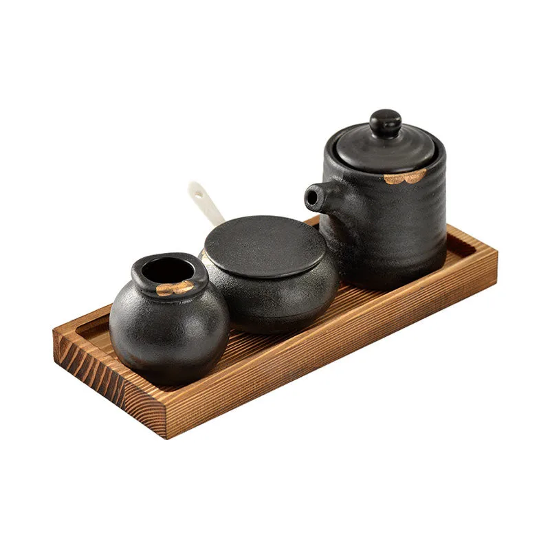 Ceramic Seasoning Jars, Salt Shakers, Oil Pots and Chili Powder, Wooden Trays, Seasoning Box Sets, Kitchen Cooking Tools