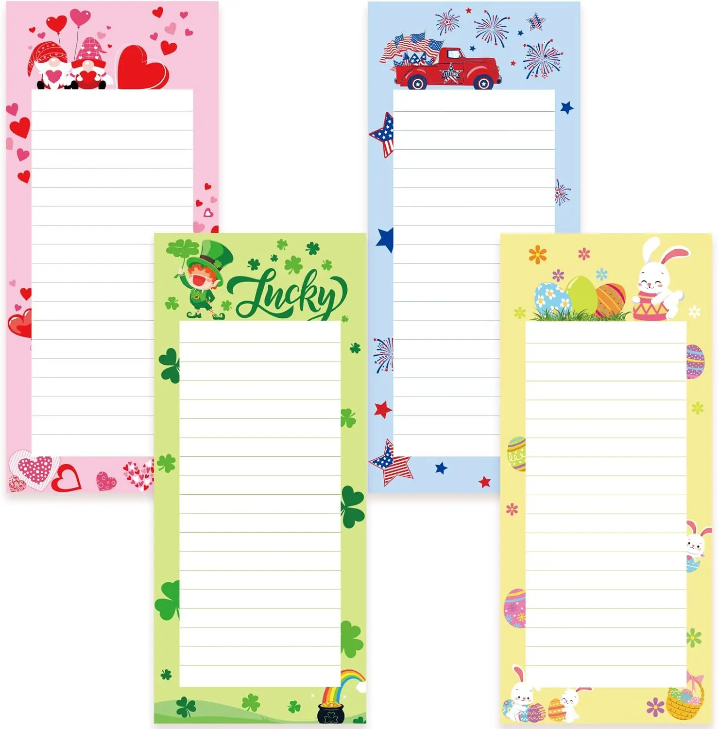 Магнитный-блокнот-ко-Дню-Святого-Патрика-Пасхе-4-июля-Дню-независимости-Дню-святого-Валентина-с-дизайном-любовь-гном-клевер-кролик-флаг-США