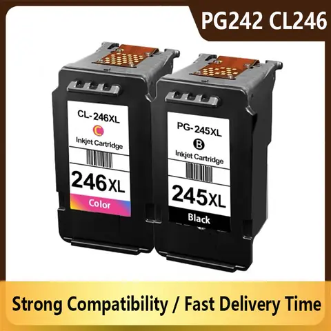 Cartucho de tinta PG245 CL246 Compatible con Canon PG-245 CL-246 PG-245XL CL-246XL Pixma MG2420 MG2520 MG2522 MG2525 MG2920 MG2922