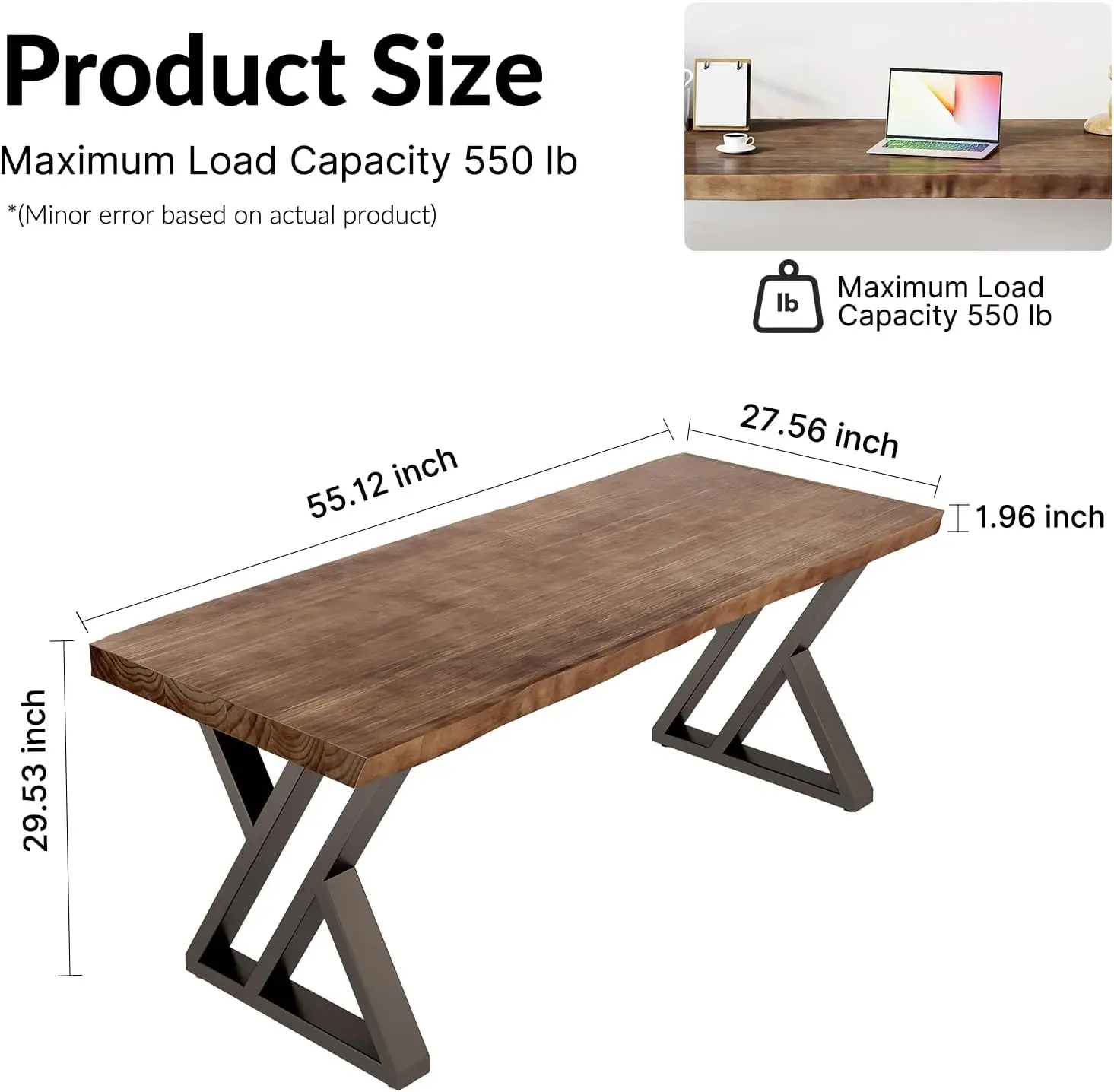 Mesa de madeira para casa e escritório, mesa de computador, mesa marrom, novo estilo chinês, estilo clássico, marrom-z