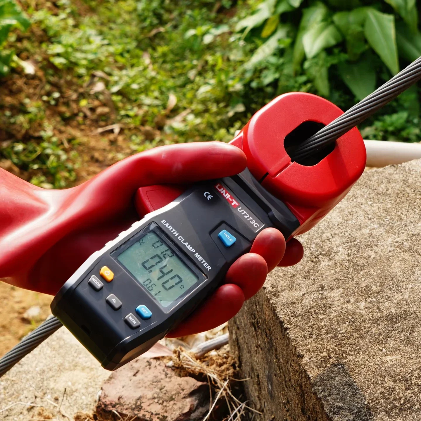 UNI-T المشبك اختبار مقاومة الأرض UT273A UT273B المتبادل التعريفي الأرض المقاومة متر حلقة تستر تسرب الاختبار الحالي