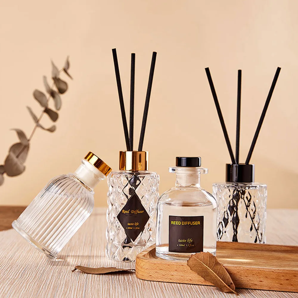 

100ml Aroma Fragrance Reed Diffuser with Sticks, Natural Home Scent Diffuser for Bathroom, Office, Fireless Hotel Glass Diffuser