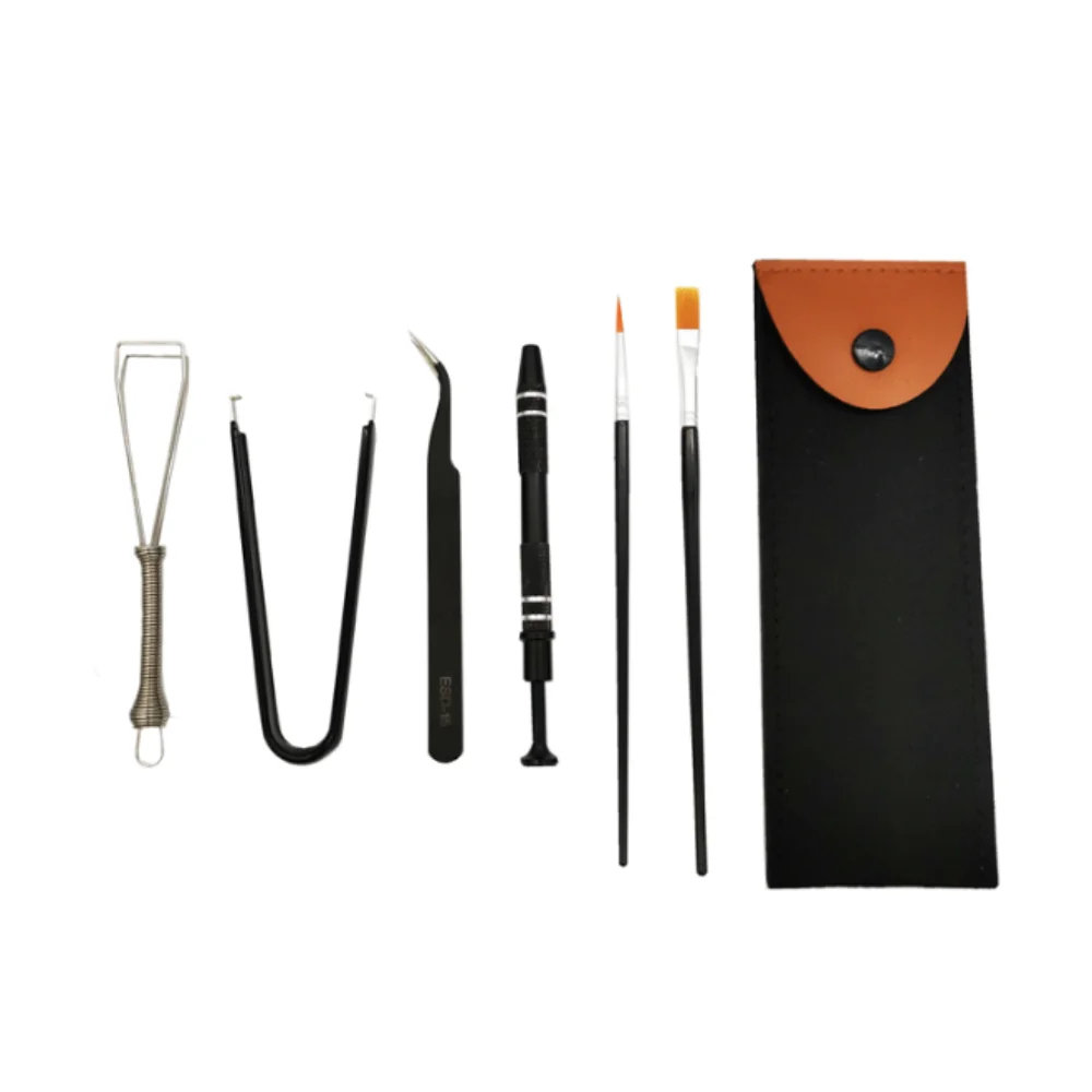 

Набор профессиональных инструментов для чистки клавиатуры (4/6 шт.): мини-щетка для смазки клавиш, с сумкой для хранения, съемник клавиш DIY, для дома и общежития