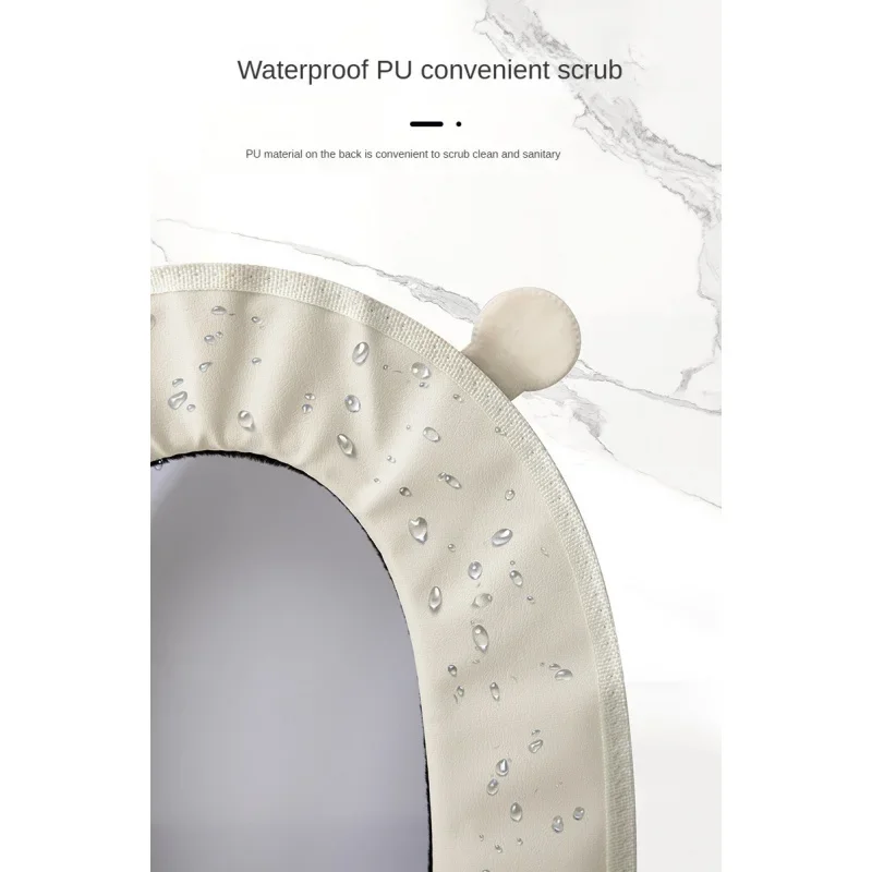 가정용 변기 시트 커버 사계절용 겨울용 따뜻한 변기 쿠션 지퍼형 귀여운 판다 소프트 변기 시트 매트 변기 커버