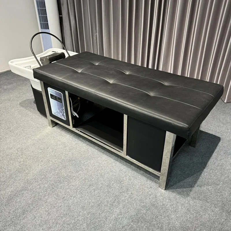High-end Thai Style Shampoo Beds Water Cycle Fumigation Water Heater Barbershop Shampo Chair Luxury Beauty Salon Furniture FYSB