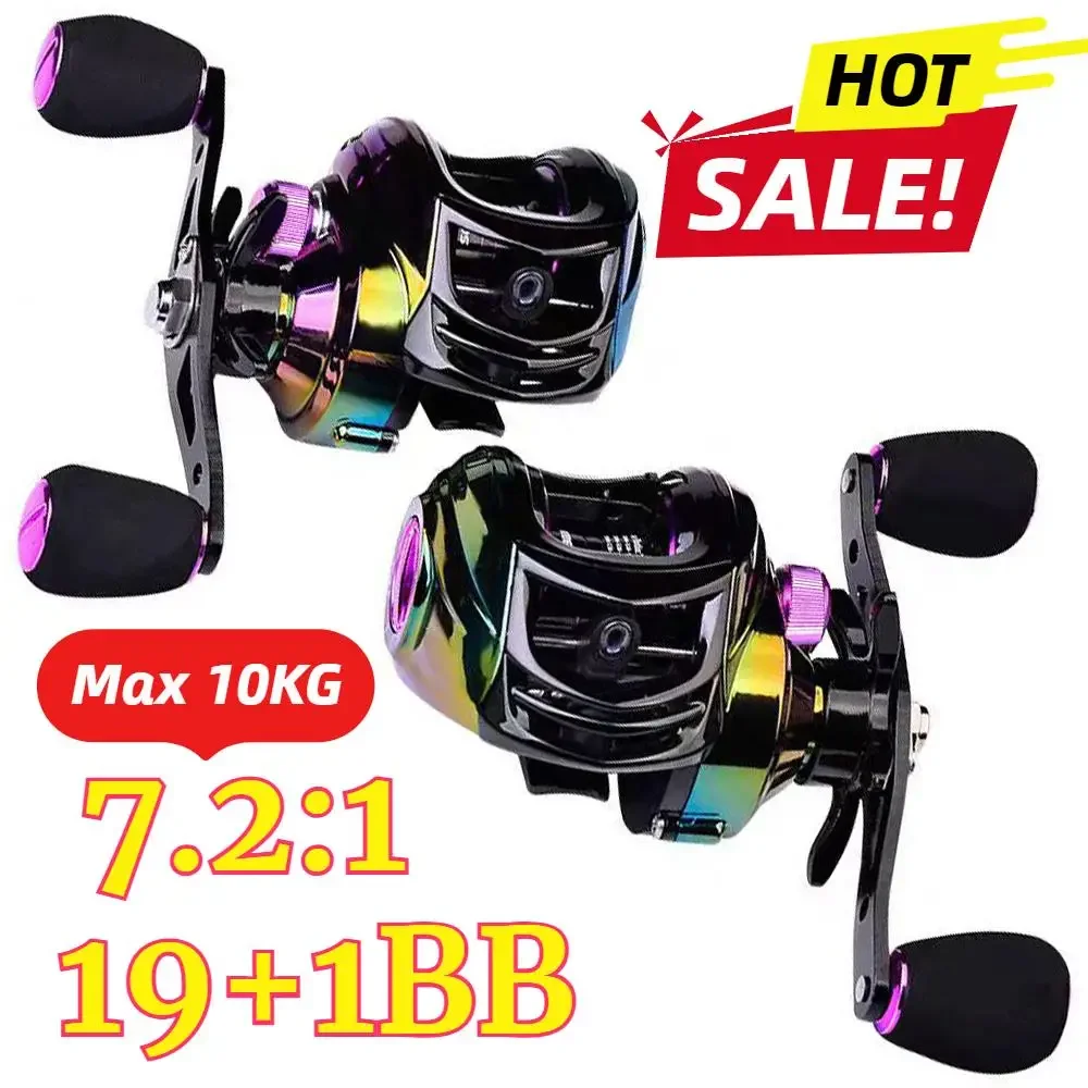 [COD] moulinet de pêche bobine de pêche en métal moulinet d'eau salée/eau douce traînée maximale 10kg leurre moulinet de Baitcasting