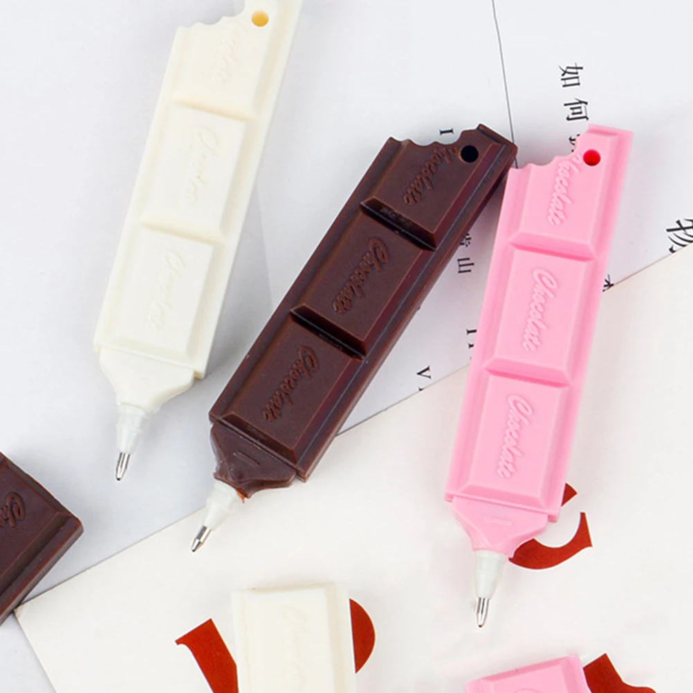 

3pcs Chocolate Ballpoint Pen Cute Cartoon Realistic School Stationery Novelty Plastic Office Supplies