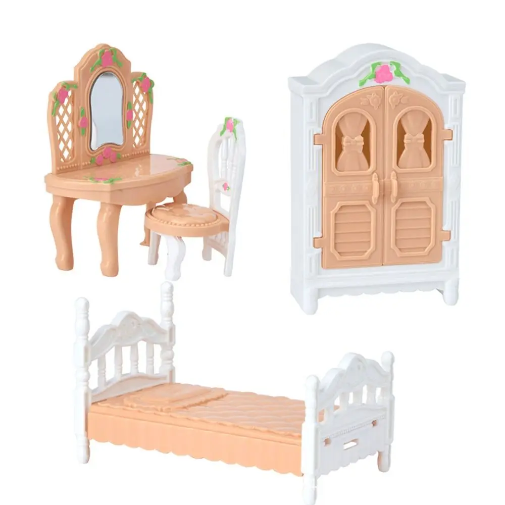 Juego de muebles para casa de muñecas a escala 1:12, Mini juego de simulación para el hogar, cocina en miniatura, baño, dormitorio, modelo de muñeca de juguete, sala de estar