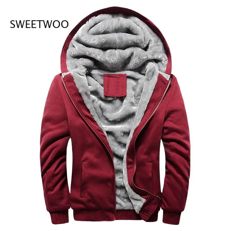 Men's Fleece Lined Hooded Sweatshirt Jacket-Korean Style Baseball Coat | Thickened Warm Autumn Winter Outerwear (Factory Direct)