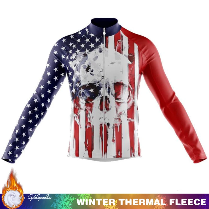 

Winter Cycling Clothing Thermal Fleece SKULL Men 2026 Men's Jersey Ciclismo Hombre Clothes Man Mtb Bicycles Mountain Bikes Cycle