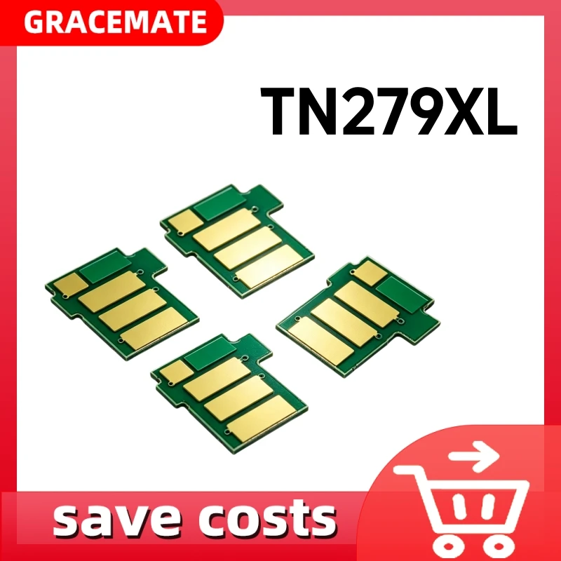 toner chip for Brother HL-L3280CDW L3220CW DCP-L3520CDW L3560CDW MFC-L3720CDW L3760CDW L8390CDW 4pcs TN279 TN279XL TN279XXL