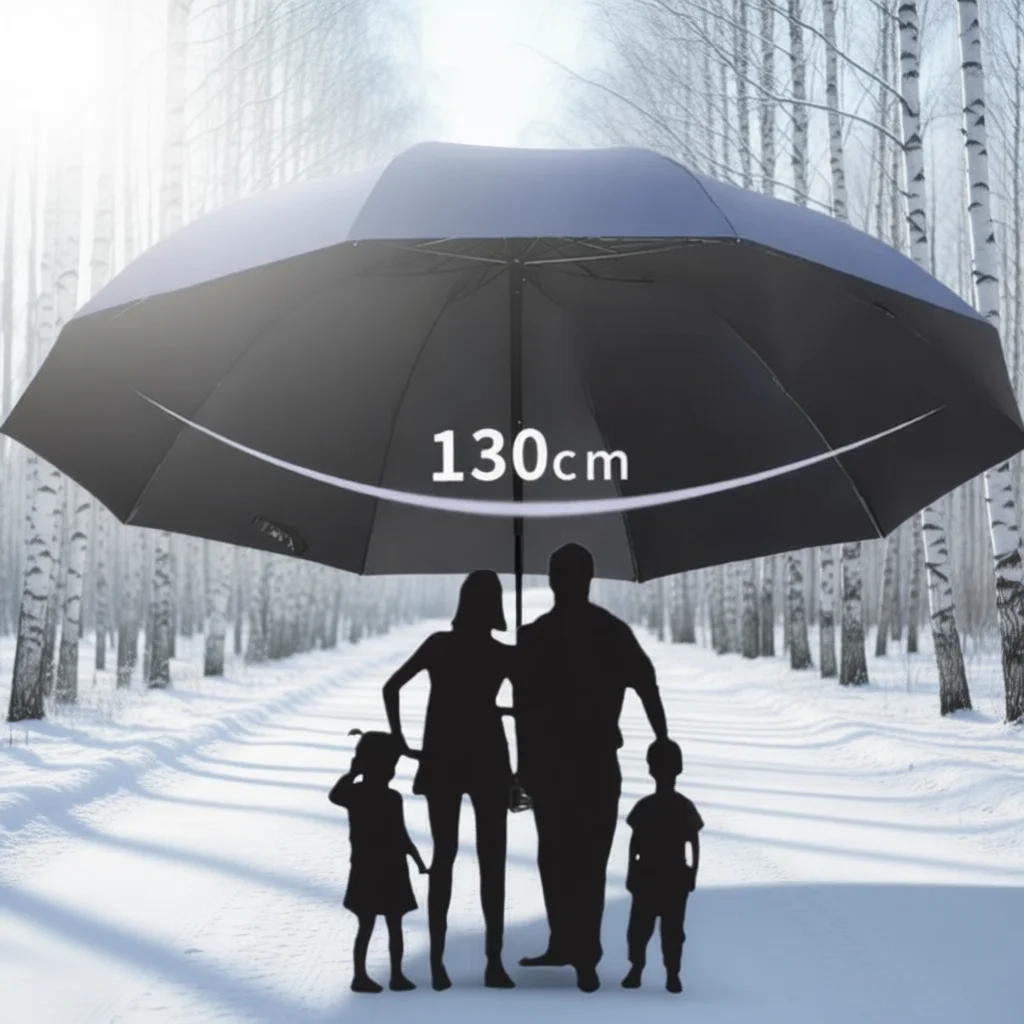 Oversized Windproof Travel Umbrella – 130cm product image