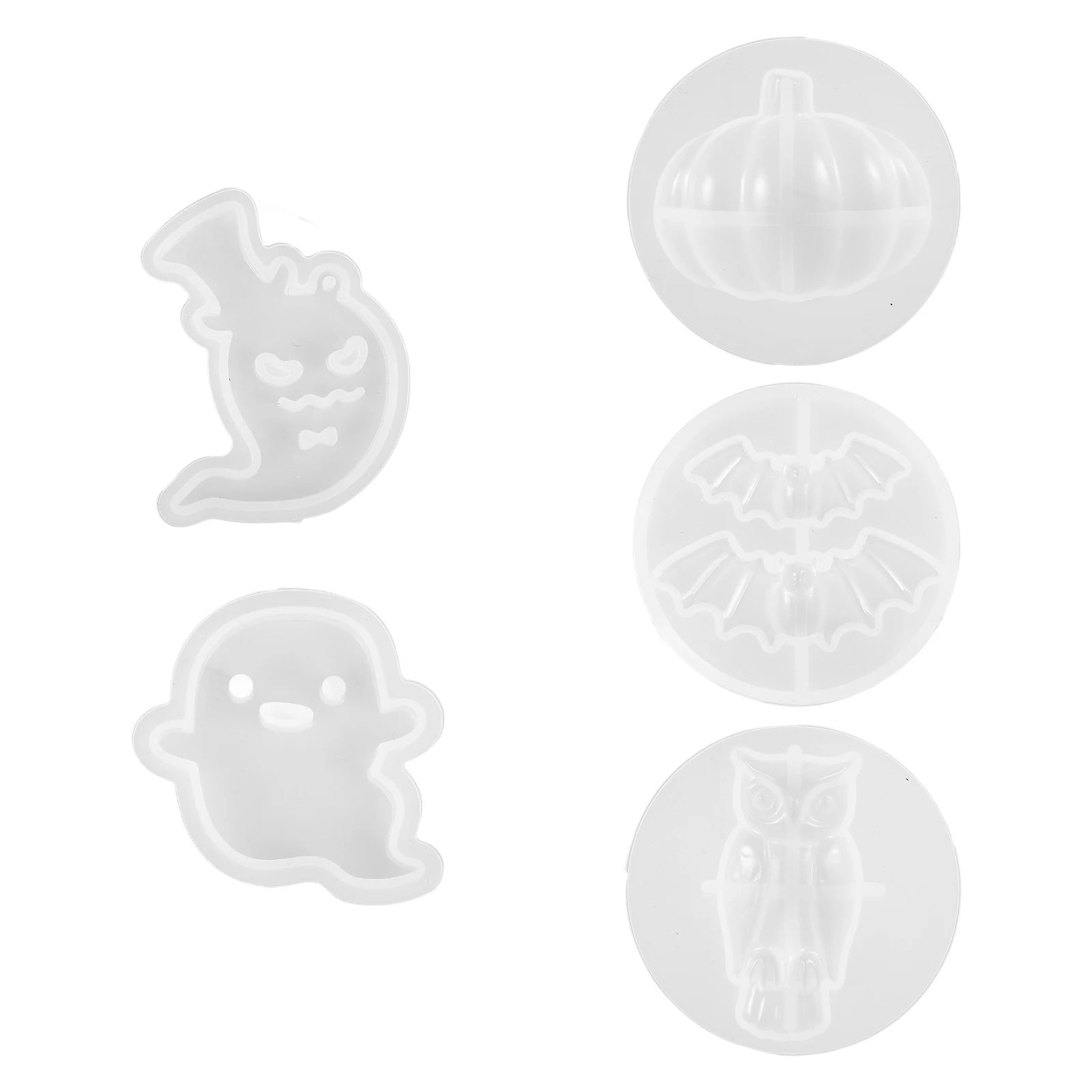 

1 set Crystal Resin Earring Molds Halloween Ghost Pumpkin Bat Owl Silicone Pendant Jewelry Making Supplies Craft DIY Kits