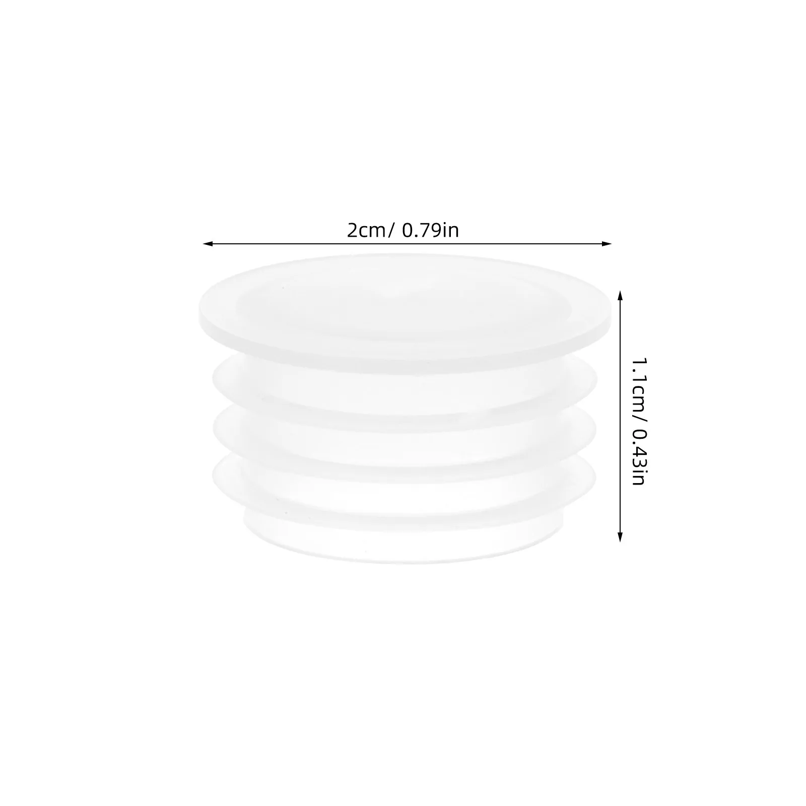 100Pcs Transparent Plastic Jar Caps Inner Plug Threaded Dustproof Seals Replacement Bottle Caps Covers for Mason Jars Milk