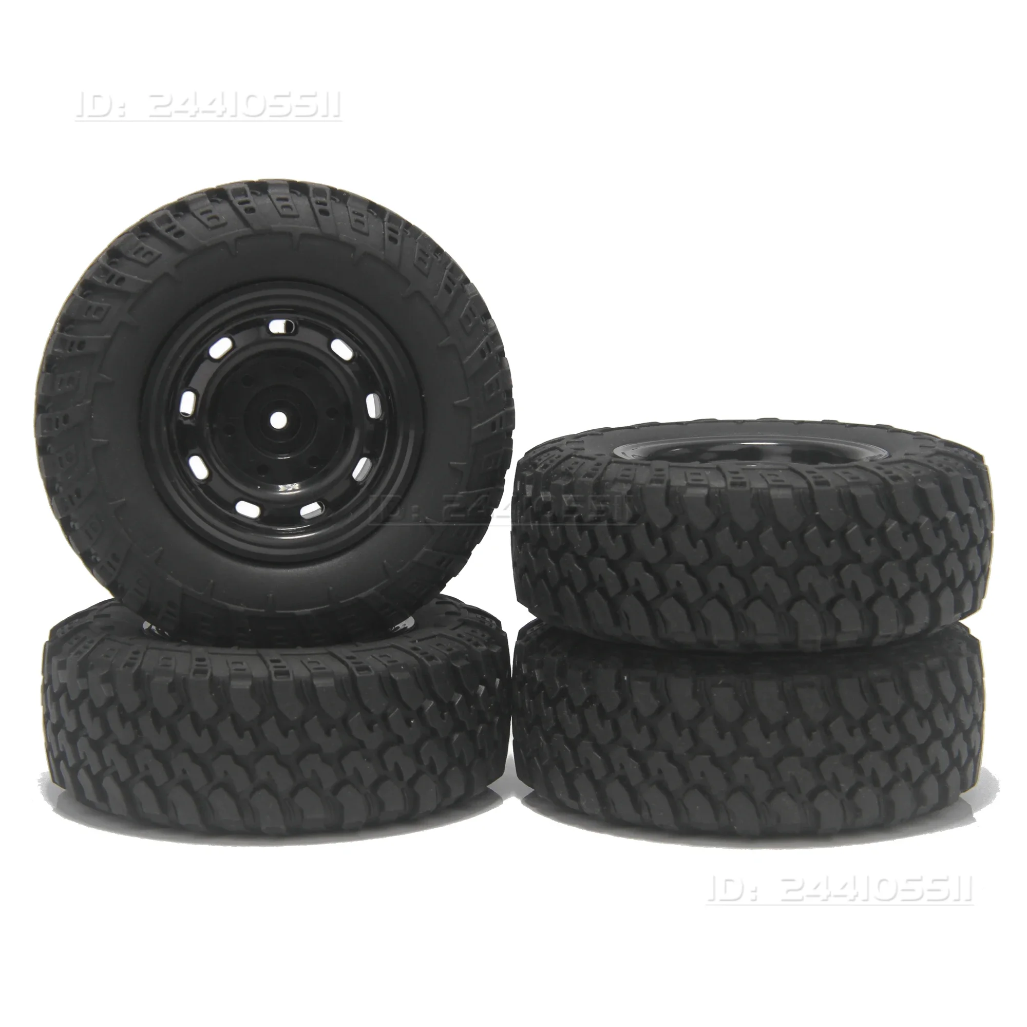 4 Uds. Neumático de goma de 73mm, llanta de rueda de cubo hexagonal de 5mm para vehículo todoterreno RC MN99S MN98 MN82 WPL C24-1 B36 D12 C64 D74-1 parte