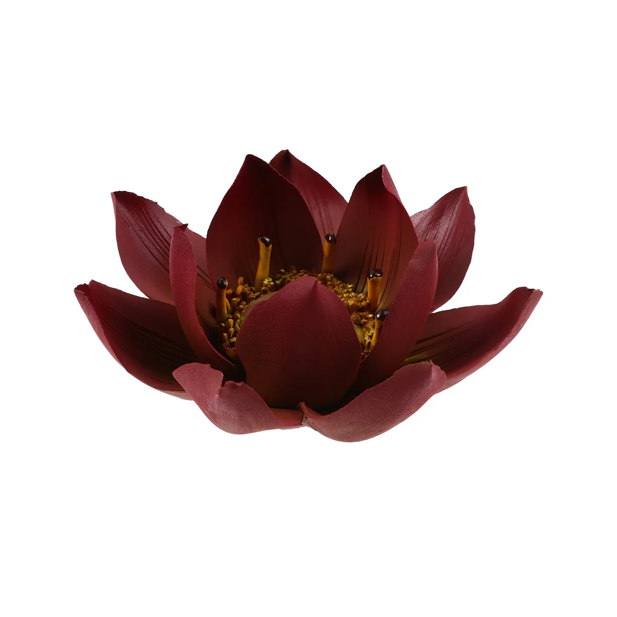 

1PC Ceramic Lotus Incense Holder Crafts Pure Handmade Lotus Incense Burner Household Lotus Incense Burner Snow Area Red-