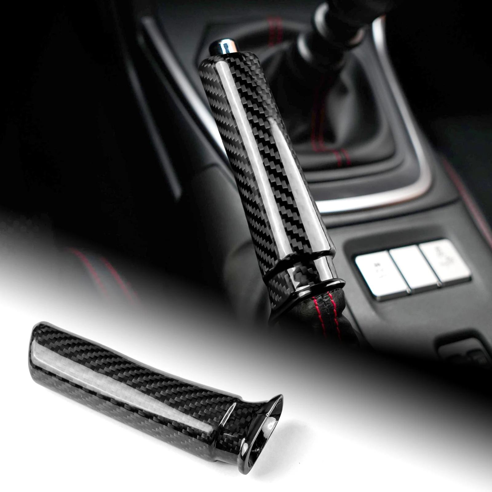 

Настоящая ручка ручного тормоза из сухого карбона для Subaru ZD8 BRZ WRX VB Toyota ZN8 GR86 2021 2022 2023 2024 2025 2026