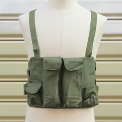 Rare Version Military Surplus Chinese Specisl Forces Type 81 Chest Rig 2-Pocket Magezine Pouch Holder Ak 47 Pouches Bag