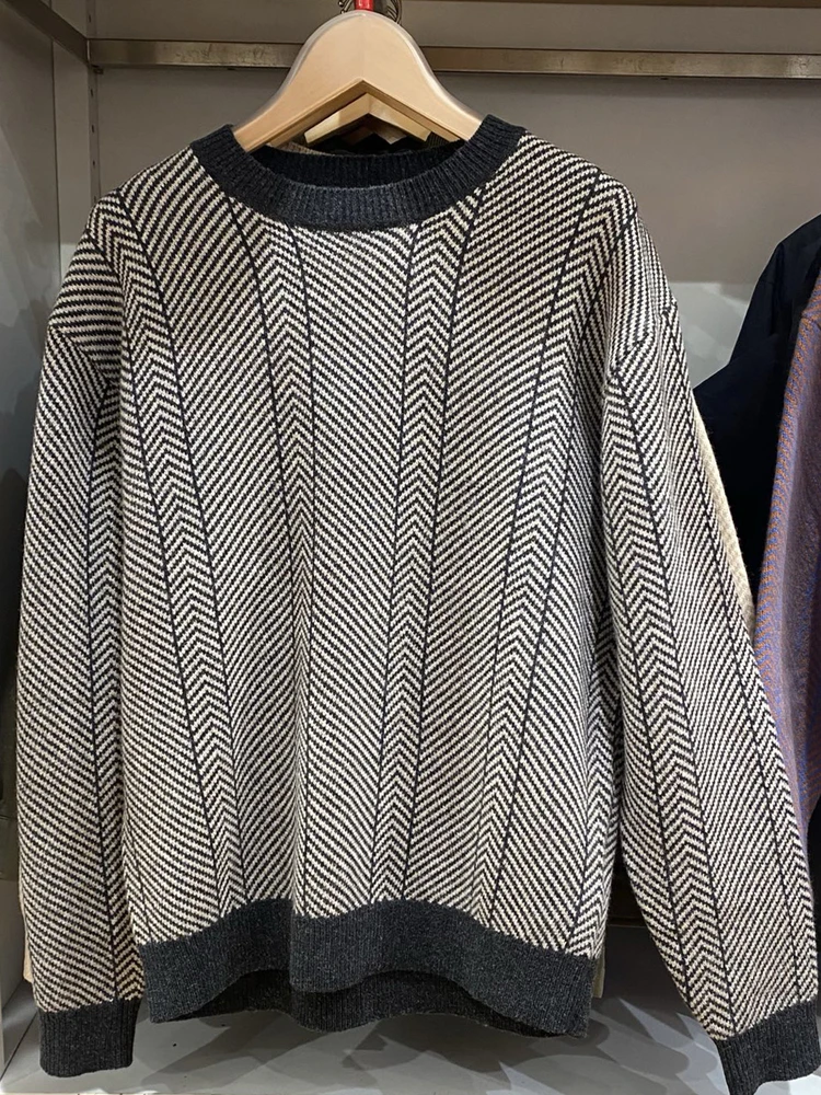 

Soft Woolen round Ne Knitted Sweater Long Sve Autumn Winter New Sle Men Women Casual Wear Couple's Comfortable Knitwear