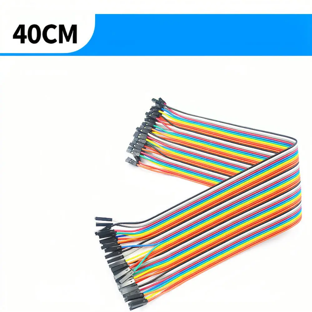 For For Risym Jumper Wire 40P Colorful Ribbon Cables Male To Male Female To Female Prototype Circuit Board Connector Cord