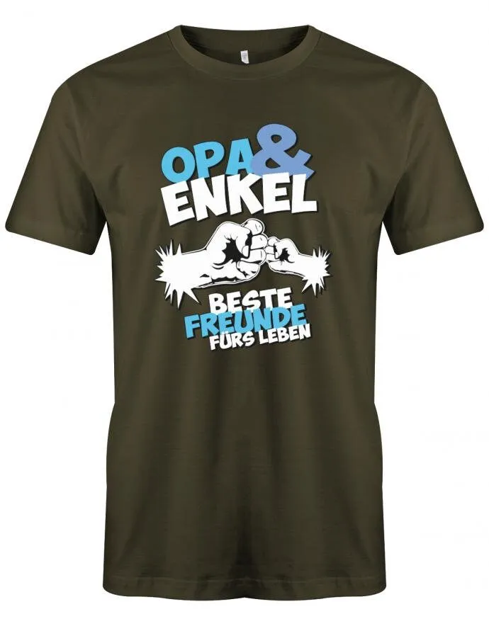 Opa Herren T Shirt Und Enkel Beste Freunde Fürs Leben Fäuste Geschenk Für