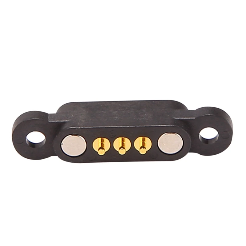 20Pairs 3Pin Spring Loaded Magnetic Pogo Pin Connector 3 Positions Magnets Pitch 2.3MM Through Holes Male Female Probe