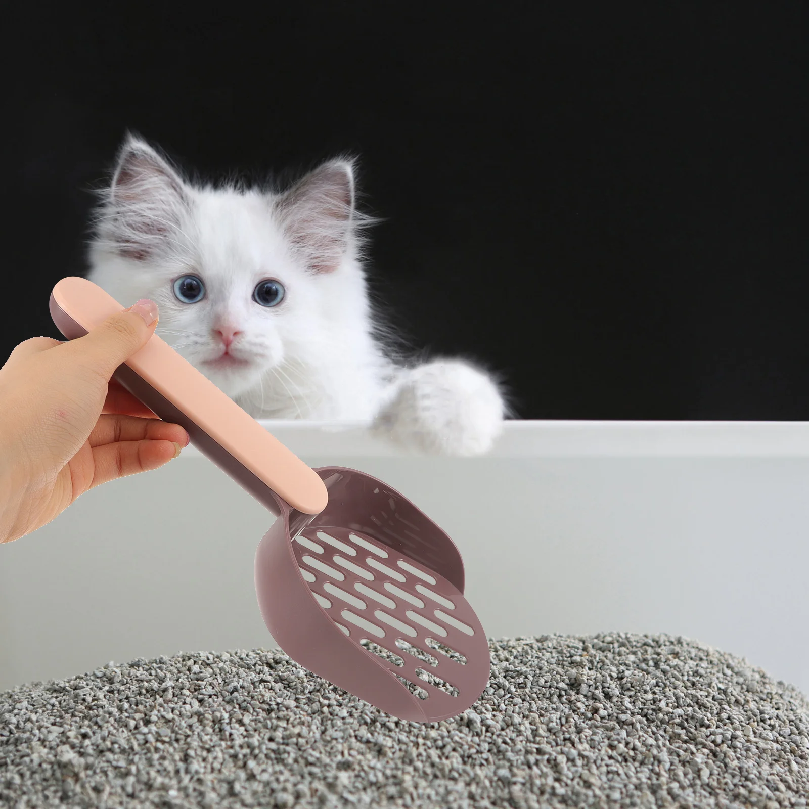 

1Set Cat Litter Scoop Plastic Poop Scooper Portable Handheld Litter Box Shovel Cleaner Pet Supplies Pet Poop Scoop