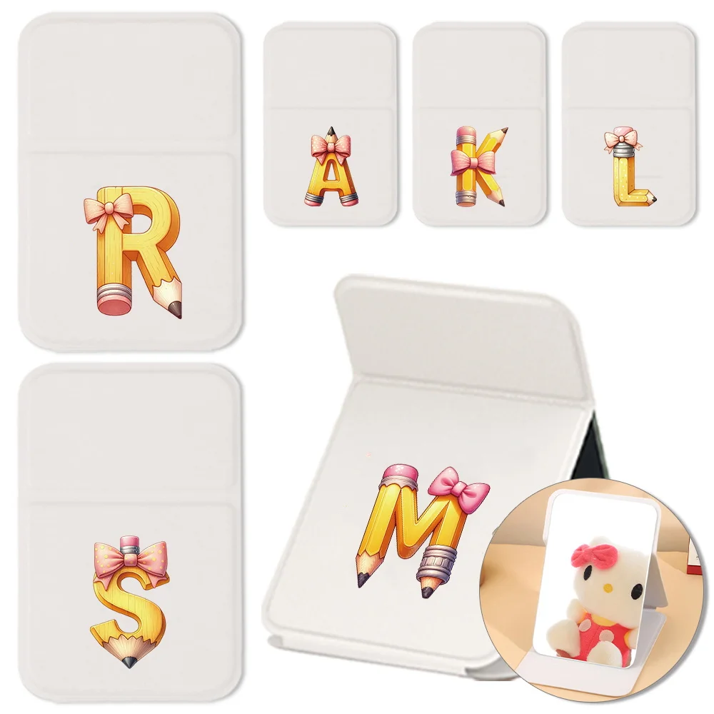 

Portable Cosmetic Mirror Beauty Tool Suitable For Travel And Family Use Pencil Initial Name 26 Letters Pattern