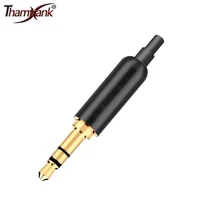 10 Uds. Conectores estéreo de 3,5mm con cola protectora chapada en oro enchufe de 3 polos conector macho de 3,5mm conector para auriculares DIY