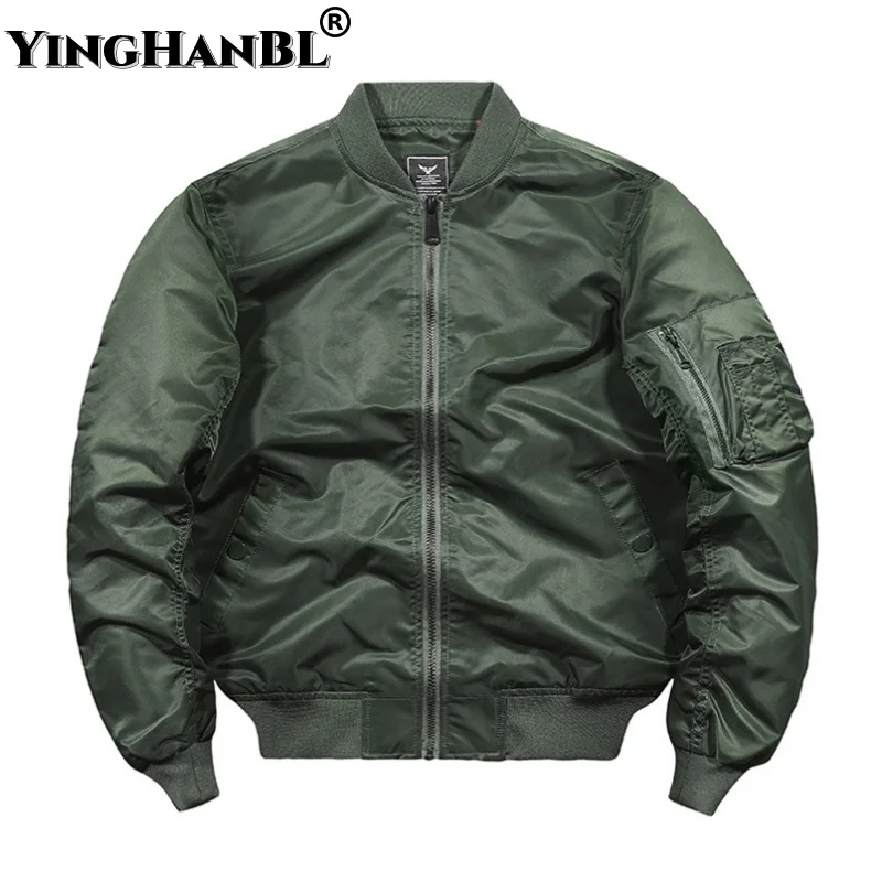 New Bomber Jacket For Men Military Men's Spring Fly Male Baseball Flight Coat Man Windbreaker Solid Color Loose Clothing