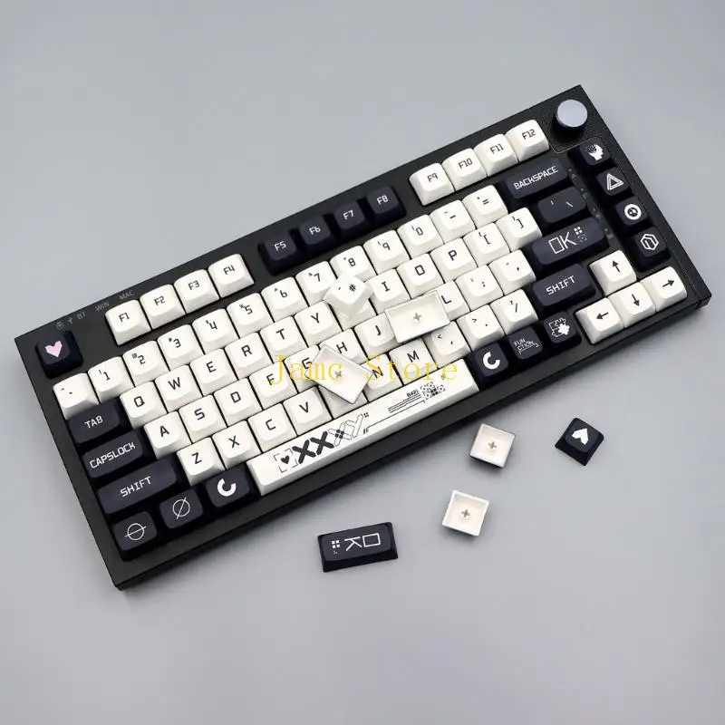 LX0B PBT PBT KeyCaps 128 Keys XDA CSGO Perfil Keycap Conjunto teclado mecánico Inglés/ Japonés/ Corea/ Ruso